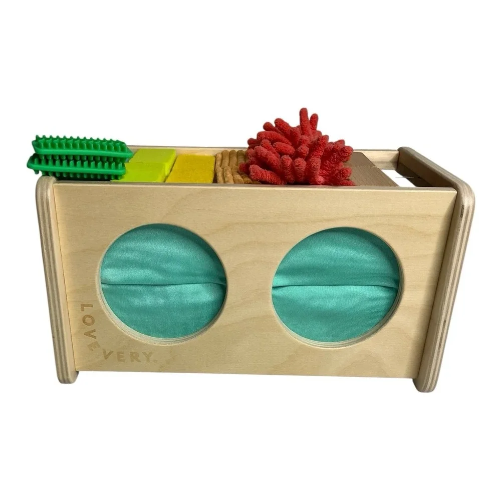Lovevery Montessori Sensory Box Toy Guessing Game Wooden Analyst 46 47 48 MTH